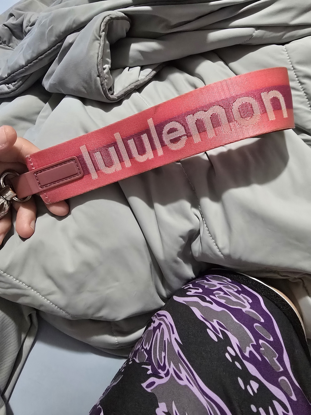 Lululemon Pink Never Lost Keychain